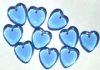 10 7x24mm Transparent Light Sapphire Glass Heart Pendant Beads